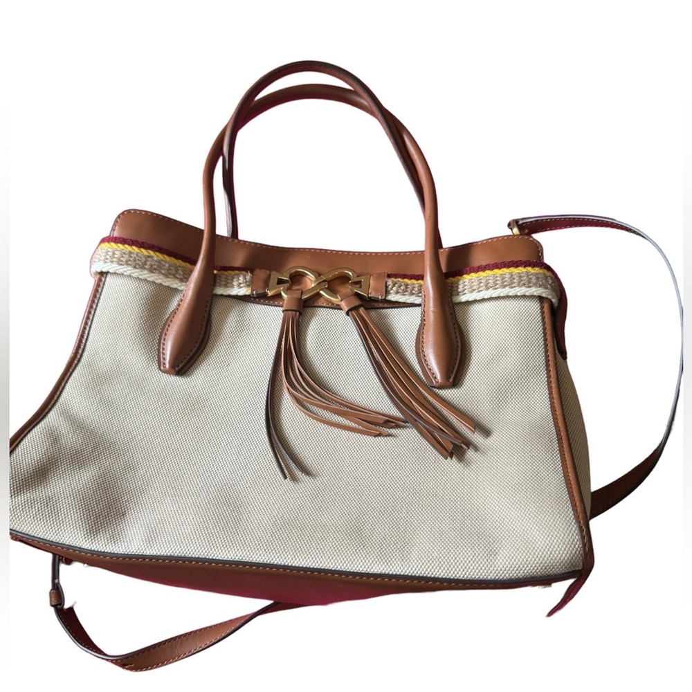 Kate Spade New York Toujours canvas medium satchel - Natural / pxrub389